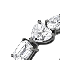 Bague éternité en diamant de laboratoire, forme alternée, plaqué or, bijoux de mariage