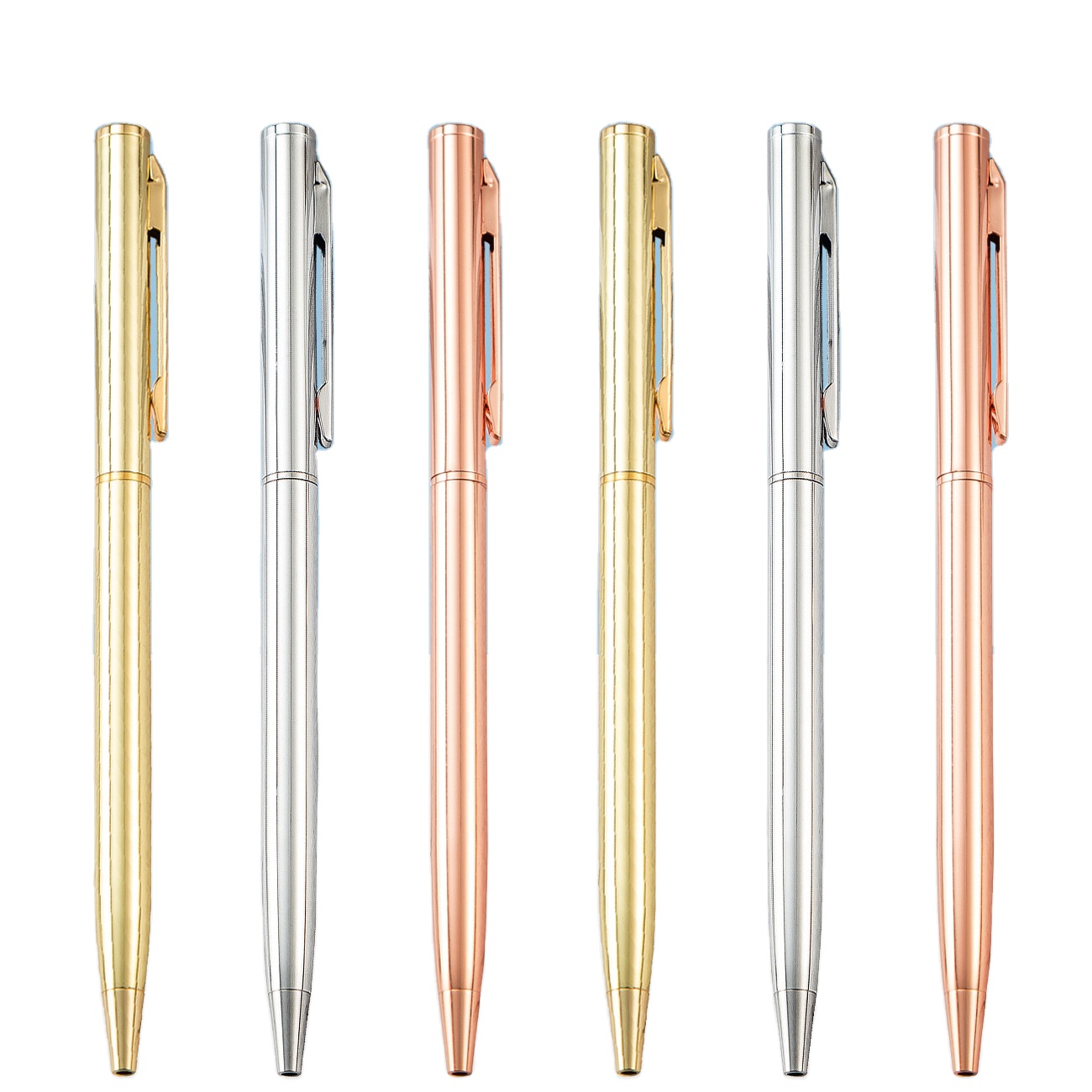 Hot Sell Stationery Promotion Metal Rose Gold Pen Customized Logo Luxury Pen