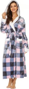 Wholesale Customizable Eco-Friendly 100% Poly Long <strong>Bathrobe</strong> Fleece Fuzzy Womens Robe Soft Warm Europe Style Women's <strong>Bathrobe</strong> - Product Image 2