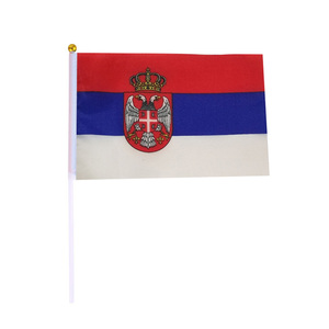 Drapeau serbe à agiter à la main pour événements et festivals - Product Image 1