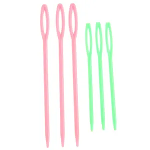 Looen Brand High Quality 1Set(6PCs) Kunststoff-Strick nadeln Naht-Näh werkzeug Handarbeiten Nadel Kunst handwerk DIY 7cm 9cm gemischt