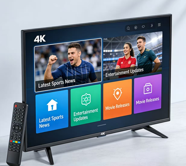 Smart TV 4K Resolution Multiple Channels Free Shipping to Many Countries Can Free test