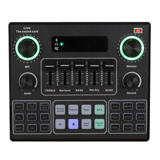 DAYMIC V9 Audio Interface Studio Live Sound Card Recording Music Card PC Broadcast Livestream