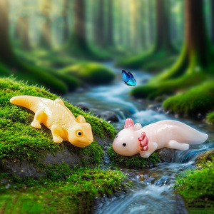 Mini figurines de lézards en résine pour jardin féerique, accessoires de décoration pour slime, animaux miniatures pour paysages en mousse DIY et maisons de poupées - Product Image 3