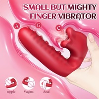Vibrateur de doigt en forme de lèvres pour femmes, le plus vendu, pour le plaisir lesbien, masseur de style déclencheur, jouet pour adultes