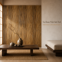 Panneau mural en bois rainuré, bois massif sculpté, rainures verticales, texture ondulée, revêtement en bois naturel pour restaurant, spa, mur TV