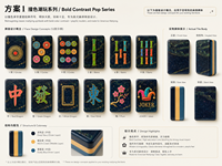 Jeu de Mahjong Américain Audacieux et Contrasté avec 160 Tuiles Acryliques Bleu Marine, Dos Galaxie en Feuille d'Or pour Soirée Jeu ou Cadeau, OEM ODM