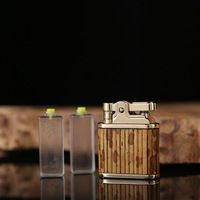 Briquet réutilisable en bambou naturel robuste, allume-feu de poche écologique carbonisé, accessoire d'extérieur oriental unique