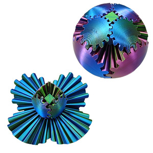 Plastic 3D Printed Rotatable Gear Fidget Toy for Students (Small & Pocket-Sized) - Product Image 1
