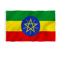Haute qualité pas cher 3x5ft taille personnalisable éthiopie drapeaux bannières drapeaux nationaux drapeau du monde