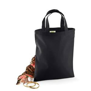Mini Bolso de Compras de Algodón Negro, Talla Única, Asa de Mano, para Negocios, Compras, Personalizable - Product Image 1