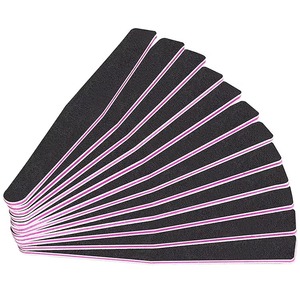 Black Double Sided <b>Nail</b> <b>File</b> 100 180 Grit Emery Board for Natural <b>Nails</b> Manicure Tools - Product Image 6