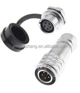 Connecteur Électrique Mâle-Femelle DIN 7P IP68 en Acier Inoxydable pour Applications Automobiles et Aérospatiales, à Visser sur Panneau, avec Broches 3+PE - Product Image 1