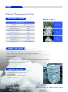 Beton doğranmış pp kesikli elyaf güçlendirilmiş beton polipropilen makro fiber için kalforce polipropilen elyaf