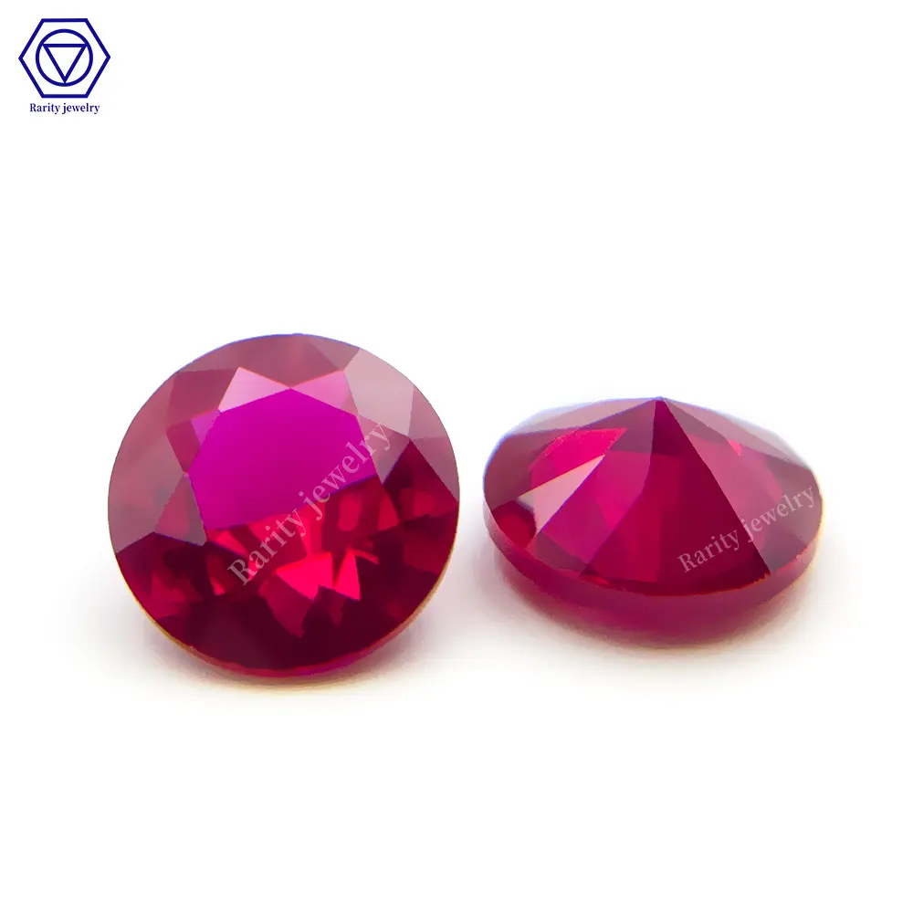 Rarity 5# 3# Ruby Gem Manufacturer Corundum Material Round Shape Rubi Corundum Loose Ruby Gemstone