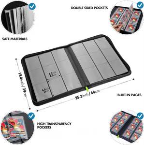 YY 9 Pocket Trading <b>Card</b> <b>Binder</b> 360 <b>Cards</b> Side Loading Album for TCG Sports <b>Cards</b> Custom Logo Wholesale - Product Image 2