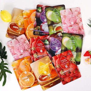 Máscara de hoja de fruta natural belleza vitamina C poro minimización hidrato ácido hialurónico calmante hidratante blanqueamiento máscara Facial - Product Image 1