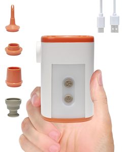 Mini pompe à air portable rechargeable, batterie externe 4,8 kPa, gonfleur électrique compact, batterie 4000 mAh, adaptateur de valve pour matelas de camping gonflables - Product Image 1