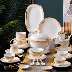 Ingéniosité dans la fabrication de Luxuryphnom Penh vaisselle de restaurant blanche en porcelaine de haute qualité Vaisselle nordique - Product Image 1