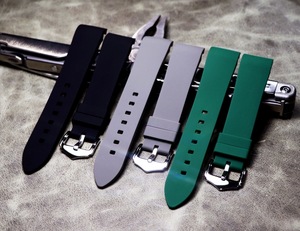 <span class=keywords><strong>Bracelet</strong></span> de montre de luxe en caoutchouc <span class=keywords><strong>silicone</strong></span> gaufré pour plongée, 18mm 20mm <span class=keywords><strong>22mm</strong></span> 24mm, pour Rollex <span class=keywords><strong>Seiko</strong></span>, <span class=keywords><strong>bracelet</strong></span> de montre en caoutchouc FKM - Product Image 2
