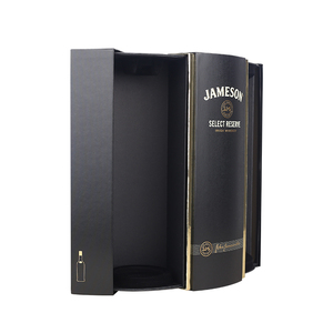 Cajas Rígidas Negras de Doble Puerta con Diseño Único y Personalizado de Lujo, Laminación Mate, Grabado en Relieve, Desechables, para Whisky, Tequila, Vino, <span class=keywords><strong>Vodka</strong></span> y Vasos - Product Image 4