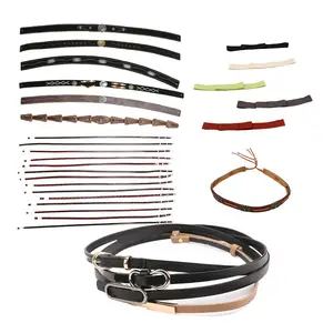 Colorful Replaceable Black/Brown Leather Designer Feather Fedora Hat Accessories Hat Bands Western Hatband Belt For Fedora