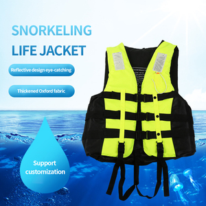 مخصص عاكس النيوبرين الكبار مع الملحقات صافرة للإبحار القوارب القوارب سترة سلامة الطفو عالية - Product Image 2