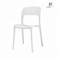 Chaises en plastique empilables colorées en polypropylène pour restaurant, vente chaude en usine, à prix abordable