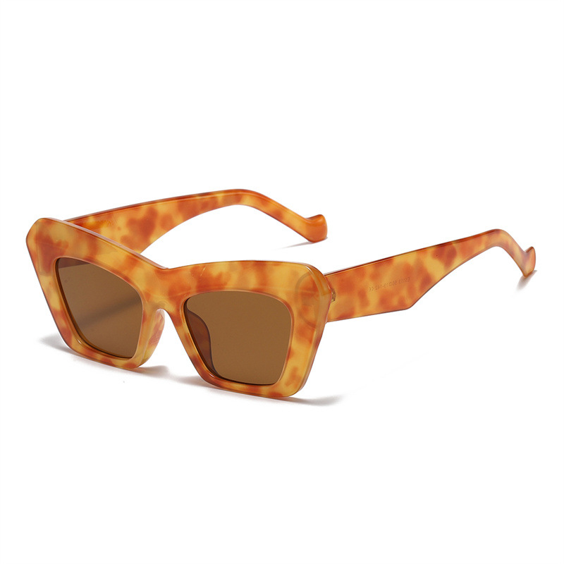 Hoja de té con estampado de leopardo naranja C5