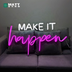 Letrero de neón LED personalizado para interiores, decoración de <span class=keywords><strong>frases</strong></span> acrílicas con forma de corte temprano para logotipo, envío directo 2023 - Product Image 6