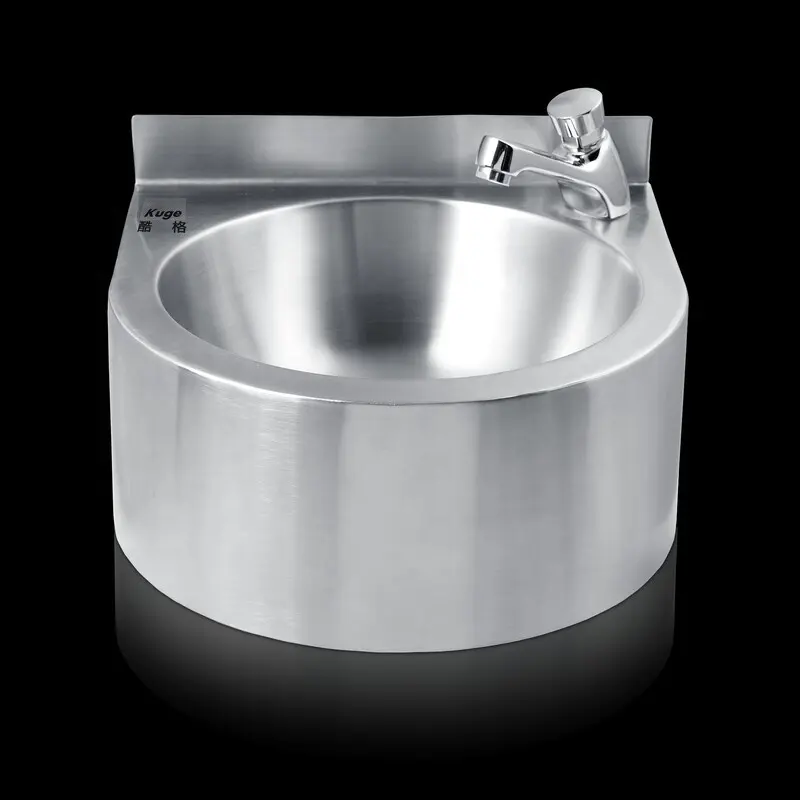 Lavabo de pared de acero inoxidable,