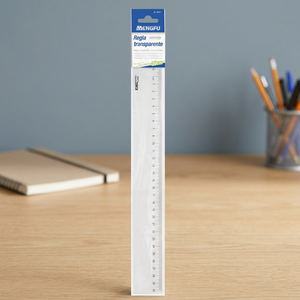 Mengfu M-0081 Righello Pieghevole 30CM in PVC Trasparente Prodotto in Cina per Scuola e Ufficio - Product Image 2
