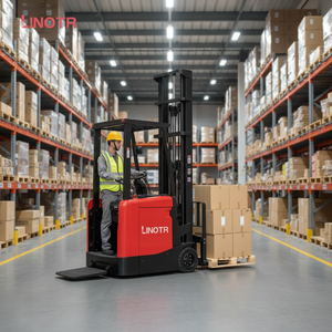 Apilador Eléctrico de Venta Caliente con Posicionador de Horquillas, Desplazador Lateral, Batería de Litio-Ion 48V, Mástil de Dos/Tres Etapas, Poliuretano - Product Image 5