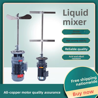 Mélangeur vertical en acier inoxydable pour réservoir, agitateur électrique à entrée par le haut avec pales, agitateur industriel pour le traitement de l'eau