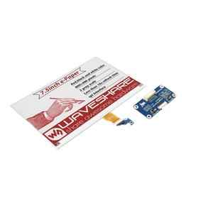 Дисплей Waveshare 7,5 дюйма E-Paper E-Ink HAT (B) для Raspberry <span class=keywords><strong>Pi</strong></span>, 800x480 пикселей, красный/черный/белый, трехцветный, поверхностный монтаж, SPI - Product Image 2