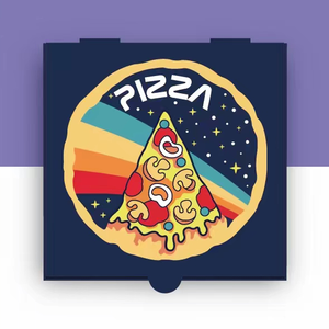 Vente en gros de boîtes à pizza en papier kraft ondulé noir uni de 12 <span class=keywords><strong>pouces</strong></span>, 13 <span class=keywords><strong>pouces</strong></span> et 7 <span class=keywords><strong>pouces</strong></span>, emballage alimentaire, logo personnalisé - Product Image 2