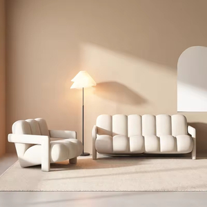 Sillón <span class=keywords><strong>de</strong></span> Terciopelo <span class=keywords><strong>de</strong></span> Estilo Nórdico Moderno con Estructura <span class=keywords><strong>de</strong></span> Madera para Sala <span class=keywords><strong>de</strong></span> Estar, Salón o Vestíbulo <span class=keywords><strong>de</strong></span> Hotel - Product Image 6