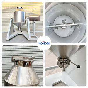 Mezclador de Doble Cono de 200 kg de Funcionamiento Estable con Soporte de Acero al Carbono, Mezcladora de Polvo de Alta Eficiencia para Plantas Químicas de Fertilizantes - Product Image 5
