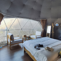 Kit de tente géodésique isolée pour hôtel-resort, idéal pour le glamping