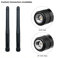 Antenne WiFi pliable 2,4 GHz, antenne de routeur, carte réseau sans fil, antenne à gain élevé avec câble adaptateur