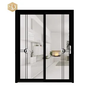 Pintu Geser Paduan Aluminium Gaya Modern untuk Pintu Balkon Pintu Masuk Grosir