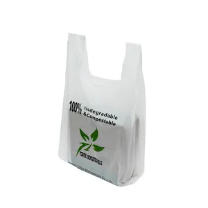 Customized Biodegradable Grocery Plastic Bags Compostable Bags Biodegradable Plastic Bag for Supermarket and Stores