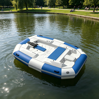 Bote Inflable de Pesca de Alta Calidad de la Fábrica de Barcos Weihai, con Piso de Aluminio/Aire, Catamarán Portátil, Bote de Pesca
