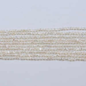 Hạt ngọc trai nước ngọt Baroque màu trắng chất lượng A/AA/AAA/AAAA, kích thước 4-5mm, khoan lỗ bên, chuỗi hạt, dùng làm đồ trang sức tự chế - Product Image 5