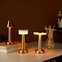 Lampes de nuit LED rechargeables par USB de style nordique vintage, lampes de table sans fil en forme d'haltères de luxe pour un éclairage décoratif