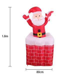 1.8m Chimney Inflatable Christmas/ダンスChristmas Santa Claus/インフレータブルSanta