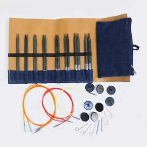 Knitpro Denim 20643 Verwisselbare Rondbreinaald Set 3.5Mm-8.0Mm Met Breien Naald Tip Breien Kabel Speciale Verzamelaars