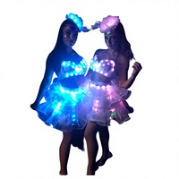 Future Robe de danse à LED sans fil avec contrôleur Costume d'Halloween Ballroom Performance Wear