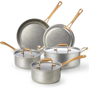 Geling thấp moq 8 cái cổ điển Thép không gỉ nhà bếp <span class=keywords><strong>Cookware</strong></span> sets tốt bán cảm ứng nấu ăn chậu <span class=keywords><strong>Set</strong></span> với chiên chảo - Product Image 1