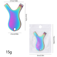 Brosse de levage de cils en acier inoxydable doré avec logo personnalisé avec peigne en forme de Y séparant les cils pour la teinture permanente